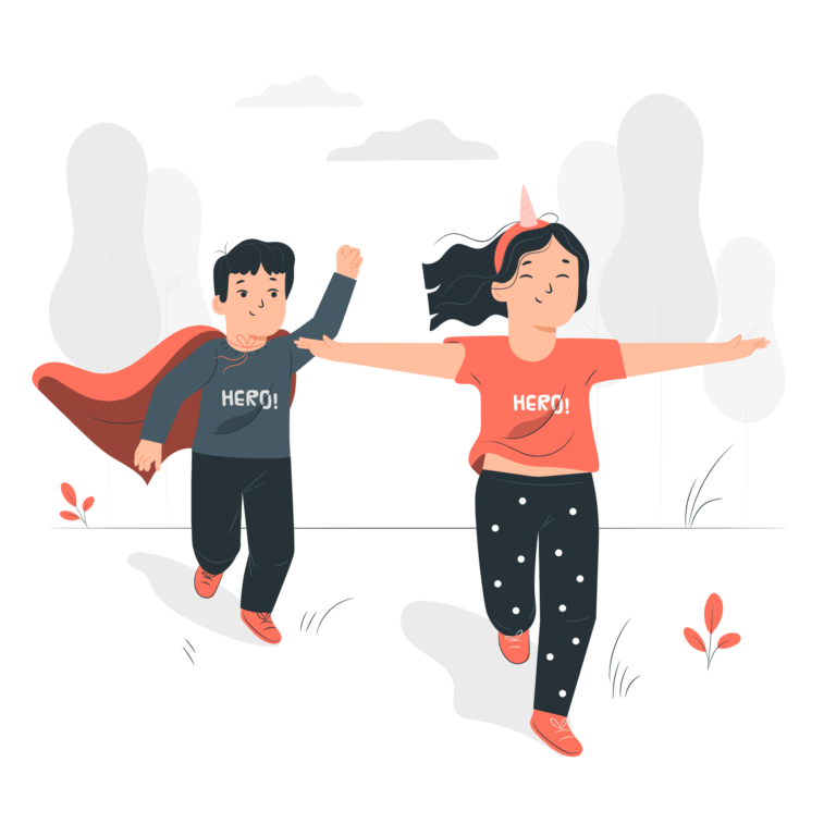Niños con camiseta Super héroes
